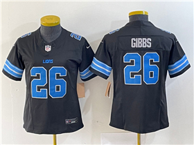 Detroit Lions #26 Jahmyr Gibbs Women's 2024 Black Vapor F.U.S.E. Limited Jersey