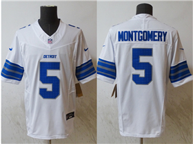 Detroit Lions #5 David Montgomery White Vapor F.U.S.E. Limited Jersey