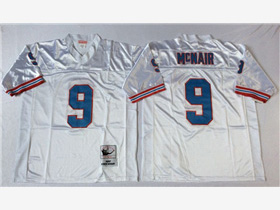 Tennessee Oiler #9 Steve McNair 1997 Throwback White Jersey