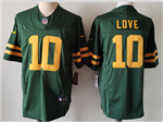 Green Bay Packers #10 Jordan Love Alternate Green Vapor F.U.S.E Limited Jersey