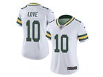 Green Bay Packers #10 Jordan Love Women's White Vapor Limited Jersey