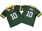 Green Bay Packers #10 Jordan Love Youth Green Vapor F.U.S.E Limited Jersey