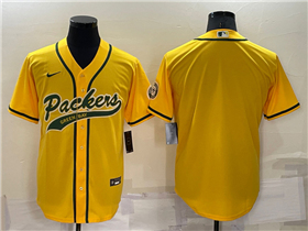 Green Bay Packers Gold Baseball Cool Base Team Jersey