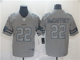 Carolina Panthers #22 Christian McCaffrey Gray Gridiron Gray Limited Jersey