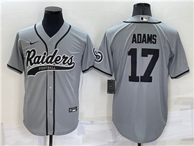 Las Vegas Raiders #17 Davante Adams Gray Baseball Cool Base Team Jersey