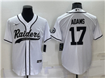 Las Vegas Raiders #17 Davante Adams White Baseball Cool Base Jersey