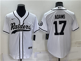 Las Vegas Raiders #17 Davante Adams White Baseball Cool Base Jersey