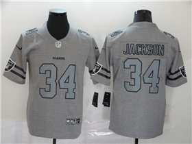 Las Vegas Raiders #34 Bo Jackson Gray Gridiron Gray Limited Jersey