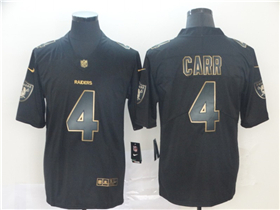 Las Vegas Raiders #4 Derek Carr Black Gold Vapor Limited Jersey