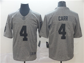 Las Vegas Raiders #4 Derek Carr Gray Gridiron Gray Vapor Limited Jersey