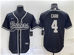 Las Vegas Raiders #4 Derek Carr Black Baseball Cool Base Jersey