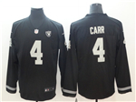 Las Vegas Raiders #4 Derek Carr Black Therma Long Sleeve Jersey