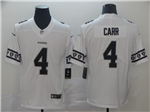 Las Vegas Raiders #4 Derek Carr White Team Logos Fashion Limited Jersey