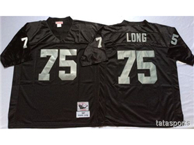 Los Angeles Raiders #75 Howie Long Throwback Black Jersey