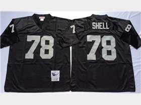 Los Angeles Raiders #78 Art Shell Throwback Black Jersey