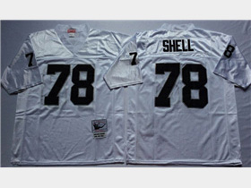 Los Angeles Raiders #78 Art Shell Throwback White Jersey