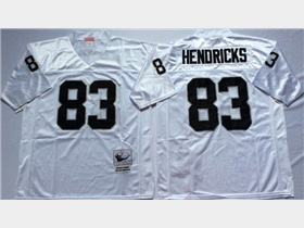 Los Angeles Raiders #83 Ted Hendricks Throwback White Jersey