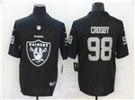 Las Vegas Raiders #98 Maxx Crosby Black Team Big Logo Vapor Limited Jersey