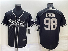 Las Vegas Raiders #98 Maxx Crosby Black Baseball Cool Base Jersey