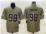 Las Vegas Raiders #98 Maxx Crosby 2022 Olive Salute To Service Limited Jersey