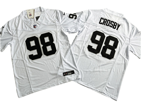 Las Vegas Raiders #98 Maxx Crosby White Vapor F.U.S.E. Limited Jersey