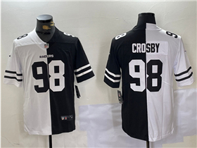 Las Vegas Raiders #98 Maxx Crosby Split White/Black Limited Jersey