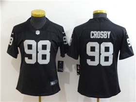 Las Vegas Raiders #98 Maxx Crosby Women's Black Vapor Limited Jersey