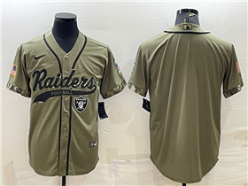 Las Vegas Raiders Olive Salute To Service Baseball Team Jersey