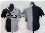 Las Vegas Raiders Split Black/Gray Baseball Cool Base Team Jersey