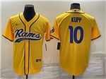 Los Angeles Rams #10 Cooper Kupp Gold Baseball Cool Base Jersey