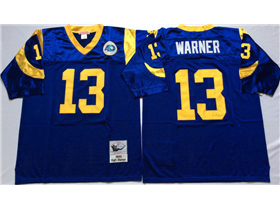 St. Louis Rams #13 Kurt Warner Throwback Blue Jersey