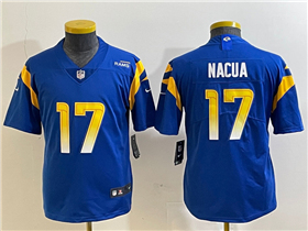 Los Angeles Rams #17 Puka Nacua Youth Royal Vapor Limited Jersey