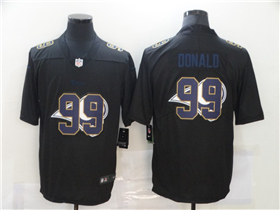 Los Angeles Rams #99 Aaron Donald Black Shadow Logo Limited Jersey