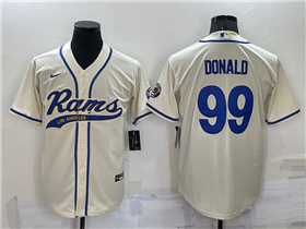 Los Angeles Rams #99 Aaron Donald Cream Baseball Cool Base Jersey