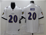 Baltimore Ravens #20 Ed Reed White Vapor Limited Jersey
