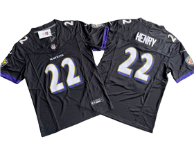Baltimore Ravens #22 Derrick Henry Black Vapor F.U.S.E. Limited Jersey