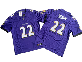 Baltimore Ravens #22 Derrick Henry Purple Vapor F.U.S.E. Limited Jersey