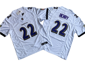 Baltimore Ravens #22 Derrick Henry White Vapor F.U.S.E. Limited Jersey