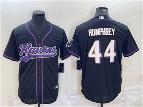 Baltimore Ravens #44 Marlon Humphrey Black Baseball Jersey