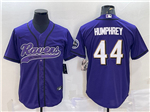 Baltimore Ravens #44 Marlon Humphrey Purple Baseball Jersey