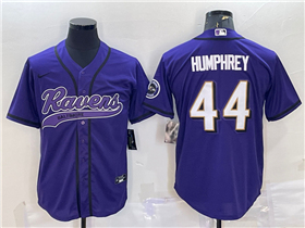 Baltimore Ravens #44 Marlon Humphrey Purple Baseball Jersey