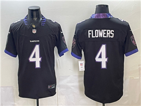 Baltimore Ravens #4 Zay Flowers 2026 Black Vapor F.U.S.E. Limited Jersey