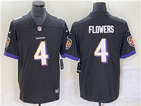 Baltimore Ravens #4 Zay Flowers Black Vapor Limited Jersey
