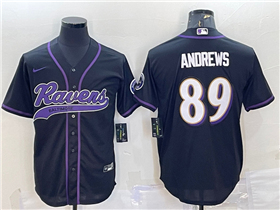 Baltimore Ravens #89 Mark Andrews Black Baseball Jersey