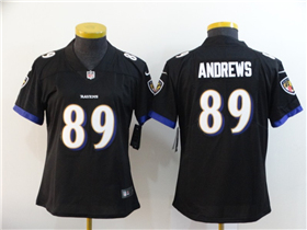 Baltimore Ravens #89 Mark Andrews Women's Black Vapor Limited Jersey