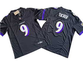 Baltimore Ravens #9 Justin Tucker Black Vapor F.U.S.E. Limited Jersey