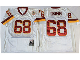 Washington Redskins #68 Russ Grimm Throwback White Jersey