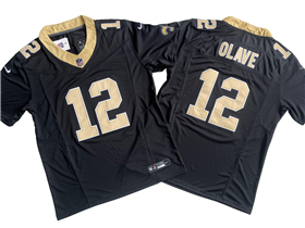 New Orleans Saints #12 Chris Olave Black Vapor F.U.S.E. Limited Jersey