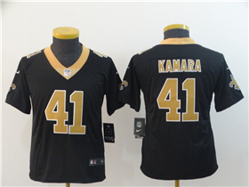 New Orleans Saints #41 Alvin Kamara Youth Black Vapor Limited Jersey
