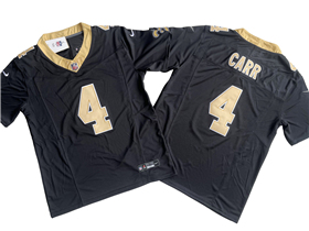 New Orleans Saints #4 Derek Carr Black Vapor F.U.S.E. Limited Jersey